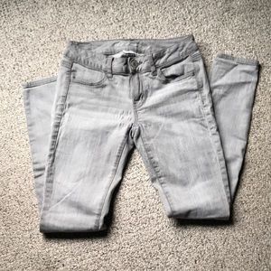 American Eagle gray skinny jeans